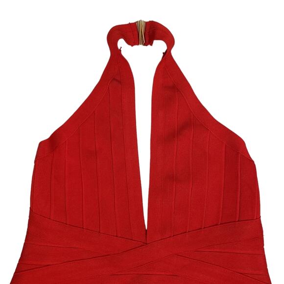 Boohoo Womens XL Bandage Plunge Sunsuit in Red NEW - Picture 6 of 16